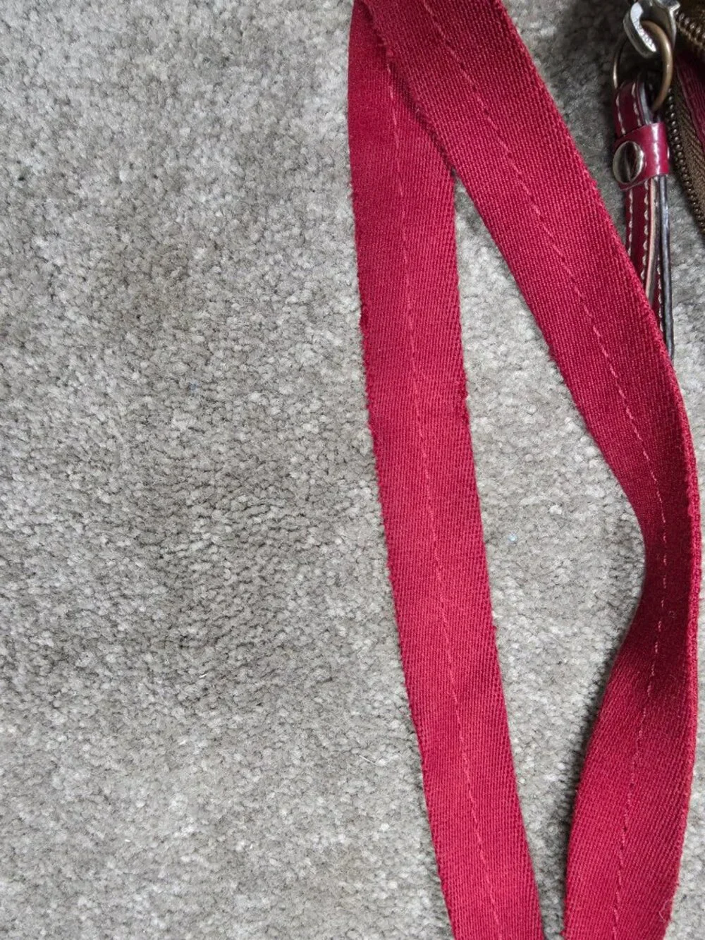 Coach Signature Swingpack Crossbody Bag Khaki & Red Adjustable Strap - Picture 8 of 11